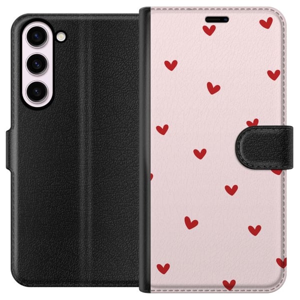 Yhteensopiva Lompakkokotelo Samsung Galaxy S23+ Sydämet
