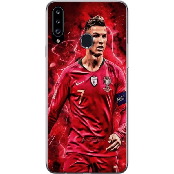 Kompatibelt Mobilskal till Samsung Galaxy A20s Ronaldo Skills – CR7 Design för Äkta Supporters