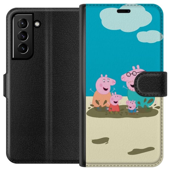 Kompatibelt Lommeboketui til Samsung Galaxy S21+ 5G Greta Gris Familien Georg Lerøl Barne Motiv Serie Populær Barnekarakter Glede Kompatibelt Lommeboketui til Samsung Galaxy S21+ 5G Greta Gris Familien Georg Lerøl Barne Motiv Serie Populær Barnekarakter Glede
