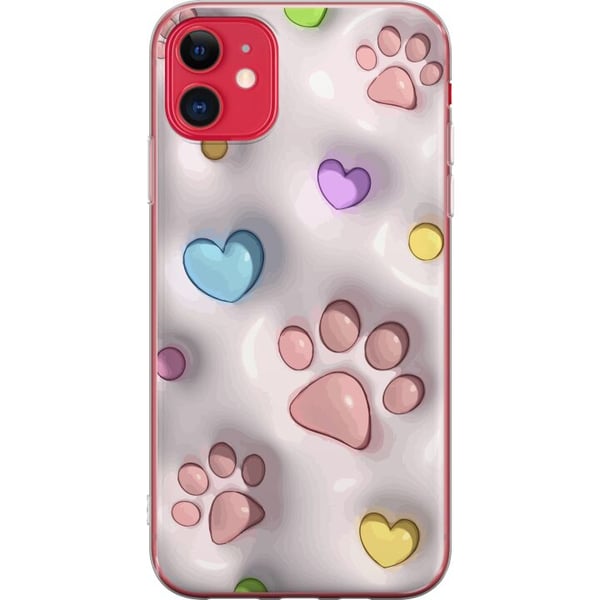 Kompatibelt Mobildeksel til Apple iPhone 11 Fluffy Pfoten