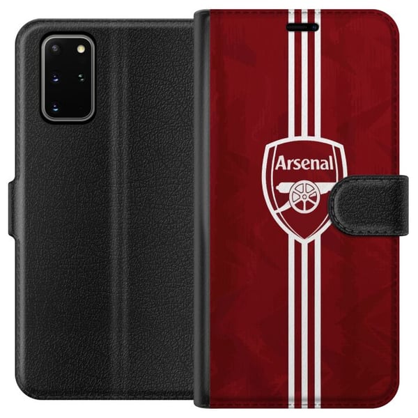 Kompatibelt Plånboksfodral till Samsung Galaxy S20+ Arsenal Emblem Fotboll Premier League Klubbmärke Röd Vit Kompatibelt Plånboksfodral till Samsung Galaxy S20+ Arsenal Emblem Fotboll Premier League Klubbmärke Röd Vit