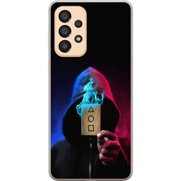Yhteensopiva Puhelinkuori Samsung Galaxy A33 5G Squid Game juliste Netflix korealainen sarja selviytymisdraama naamio kortti hupullinen retrodesign t