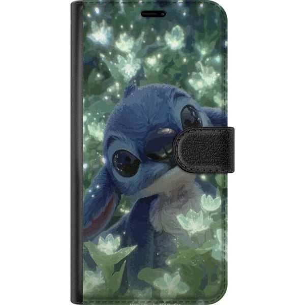 Kompatibelt Plånboksfodral till Samsung Galaxy A54 Disney Stitch kawaii figur med blomma