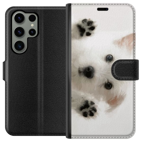 Kompatibel Tegnebogsetui til Samsung Galaxy S23 Ultra Hund Kompatibel Tegnebogsetui til Samsung Galaxy S23 Ultra Hund