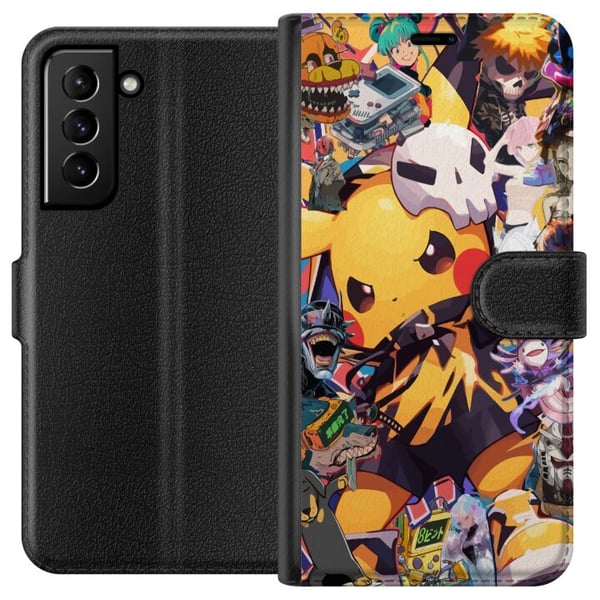 Kompatibelt Lommeboketui til Samsung Galaxy S21+ 5G Marshmallow Roblox Konge Kompatibelt Lommeboketui til Samsung Galaxy S21+ 5G Marshmallow Roblox Konge