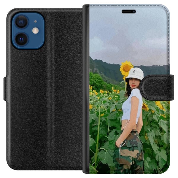 Yhteensopiva Lompakkokotelo Apple iPhone 12 mini Lisa BLACKPINK auringonkukka K-pop-idoli