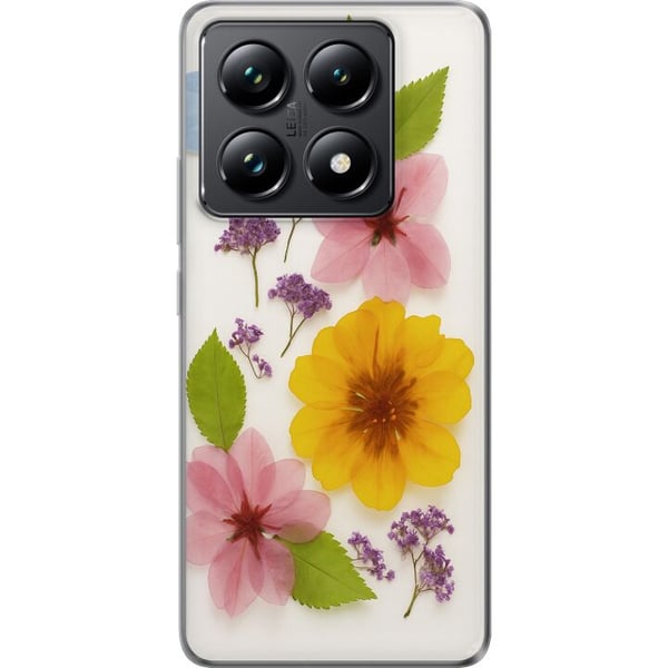 Yhteensopiva Puhelinkuori Xiaomi 14T Pro Painetut kukat