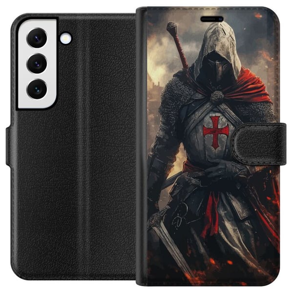 Yhteensopiva Lompakkokotelo Samsung Galaxy S22+ 5G temppeliritari ristiritari ristiretkeläinen soturi keskiaikainen haarniska risti miekka fantasia t
