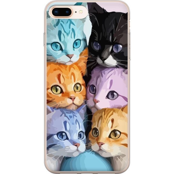 Yhteensopiva Puhelinkuori Apple iPhone 8 Plus Värikkäät Kissat Yhteensopiva Puhelinkuori Apple iPhone 8 Plus Värikkäät Kissat