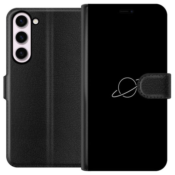 Yhteensopiva Lompakkokotelo Samsung Galaxy S23+ Saturnus-planeettidesign avaruusteemalla ja tähtien valolla – tyylikäs kuosi, joka tuo mieleen univer