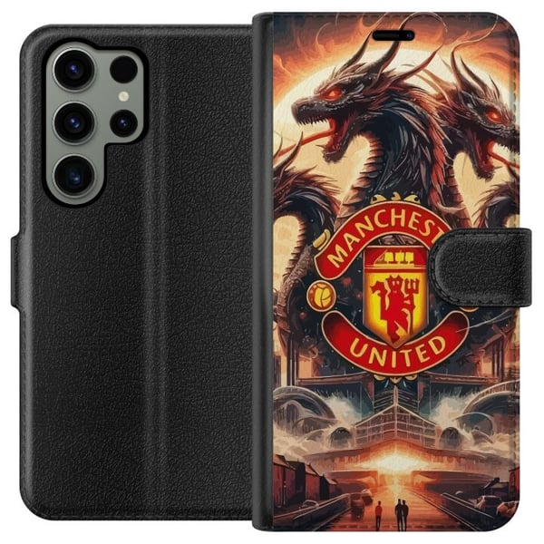 Kompatibel Tegnebogsetui til Samsung Galaxy S23 Ultra Manchester United Kompatibel Tegnebogsetui til Samsung Galaxy S23 Ultra Manchester United