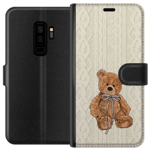 Yhteensopiva Lompakkokotelo Samsung Galaxy S9+ Pieni Nalle – klassinen nalle yksinkertaisessa muotoilussa Yhteensopiva Lompakkokotelo Samsung Galaxy S9+ Pieni Nalle – klassinen nalle yksinkertaisessa muotoilussa