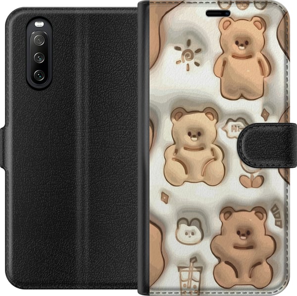 Yhteensopiva Lompakkokotelo Sony Xperia 10 III Kuplivat Karhut