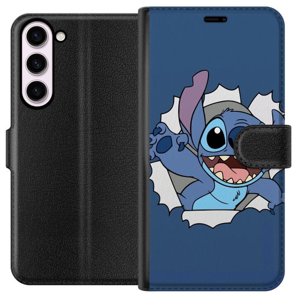 Yhteensopiva Lompakkokotelo Samsung Galaxy S23+ Disney Stitch Lilo ja Stitch sininen hahmo söpö alien kawaii sarjakuvahahmo hauska juliste retro desi