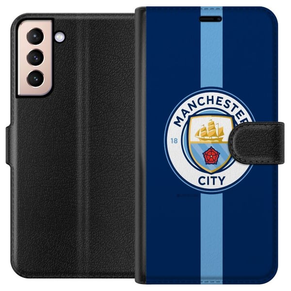 Kompatibelt Lommeboketui til Samsung Galaxy S21 Manchester City Kompatibelt Lommeboketui til Samsung Galaxy S21 Manchester City