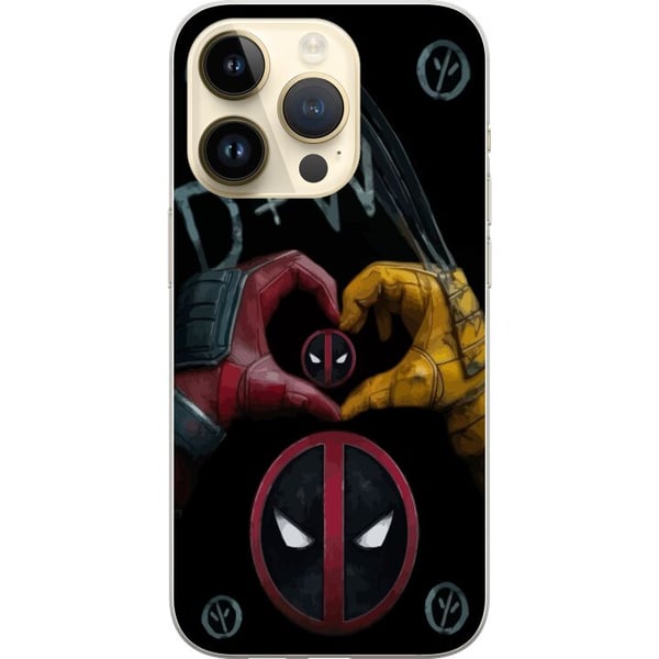 Kompatibelt Mobilskal till Apple iPhone 14 Pro Deadpool & Wolverine Kärlek