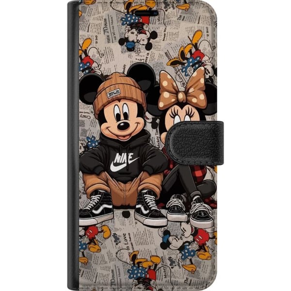Kompatibelt Plånboksfodral till Samsung Galaxy A32 5G Tecknad musduo i streetwear med kepsar sneakers urban illustration