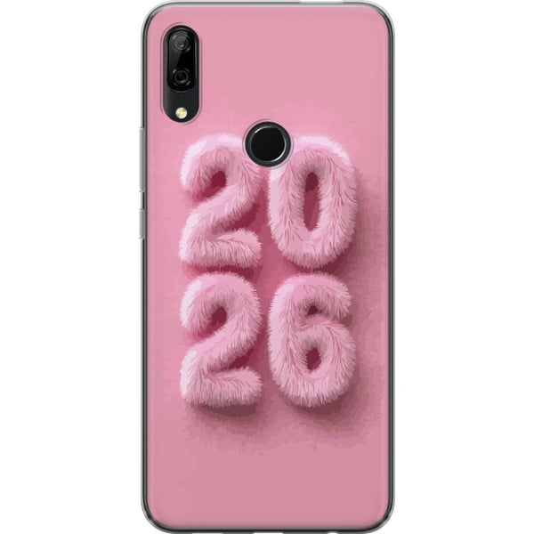 Kompatibel Mobilcover til Huawei P Smart Z Lyserødt fluff 2026, tekst i pastel, moderne nytårstrend med blødt design, perfekt til dekoration og perso