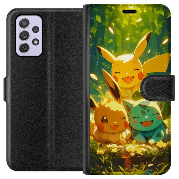 Kompatibelt Lommeboketui til Samsung Galaxy A52s 5G Pixelmonster spillstil - fargerik design for retro-elskende spillere