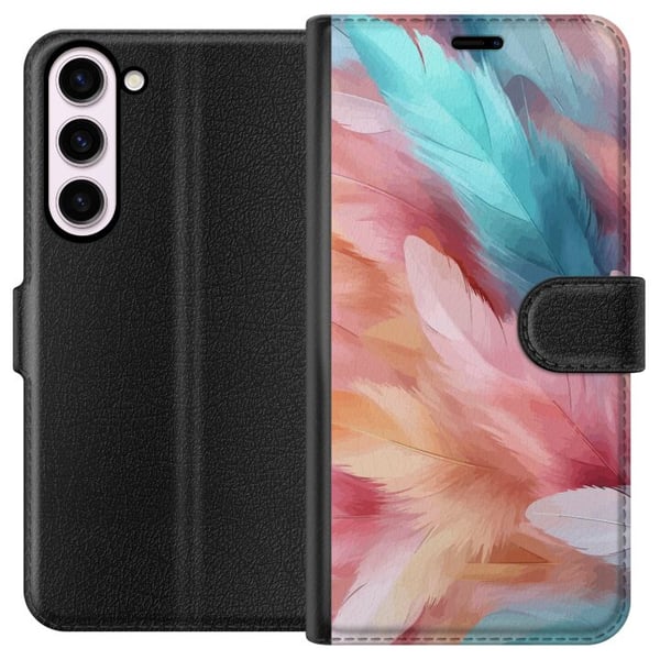 Kompatibelt Plånboksfodral till Samsung Galaxy S23+ Fjädrar