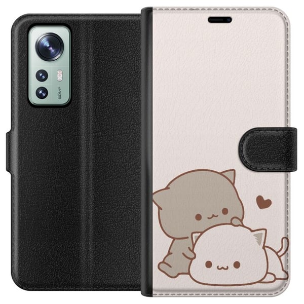 Kompatibel Tegnebogsetui til Xiaomi 12 Kawaii Søde Katte