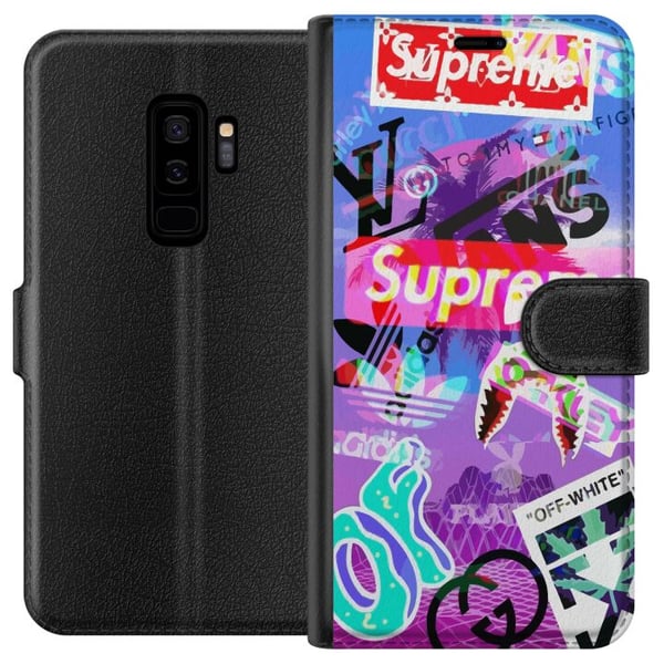 Kompatibelt Plånboksfodral till Samsung Galaxy S9+ 3D Märken Kompatibelt Plånboksfodral till Samsung Galaxy S9+ 3D Märken