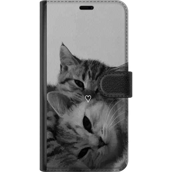 Kompatibelt Lommeboketui til Samsung Galaxy S10 Lite Katt Hjerte