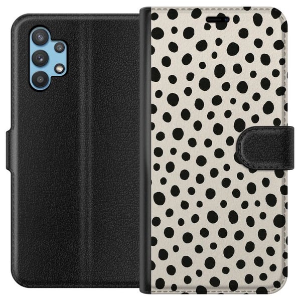 Kompatibelt Plånboksfodral till Samsung Galaxy A32 5G Dot Dance Kompatibelt Plånboksfodral till Samsung Galaxy A32 5G Dot Dance