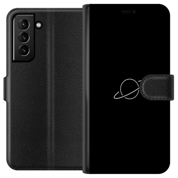 Kompatibelt Lommeboketui til Samsung Galaxy S21+ 5G Saturnus planetdesign med romtema og stjernelys, stilrent motiv som leder tankene til universets Kompatibelt Lommeboketui til Samsung Galaxy S21+ 5G Saturnus planetdesign med romtema og stjernelys, stilrent motiv som leder tankene til universets