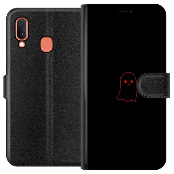 Kompatibelt Plånboksfodral till Samsung Galaxy A20e Spöke Buuuu Kompatibelt Plånboksfodral till Samsung Galaxy A20e Spöke Buuuu