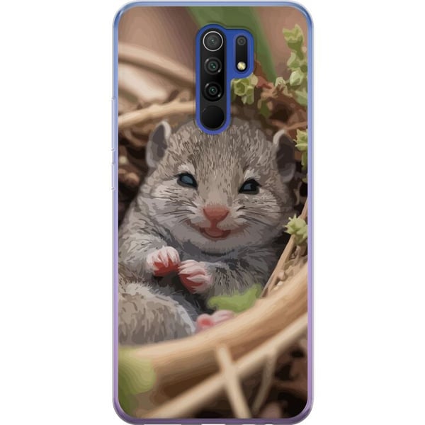 Kompatibelt Mobilskal till Xiaomi Redmi 9 Råtta Leende Djurmotiv Stadsmotiv Urban Grafisk Design
