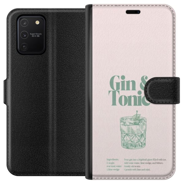Kompatibelt Lommeboketui til Samsung Galaxy S10 Lite Gin og tonic i stilren retroillustrasjon Kompatibelt Lommeboketui til Samsung Galaxy S10 Lite Gin og tonic i stilren retroillustrasjon