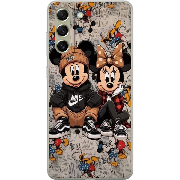 Kompatibel Mobilcover til Samsung Galaxy S21 FE 5G Tegnet museduo i streetwear med kasketter sneakers urban illustration