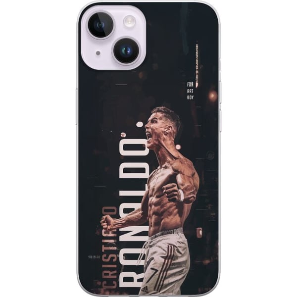 Yhteensopiva Puhelinkuori Apple iPhone 14 Plus Cristiano Ronaldo Al-Nassr Portugal legendaarinen hyökkääjä, jolla on voimaa ja nopeutta sekä yksi jal
