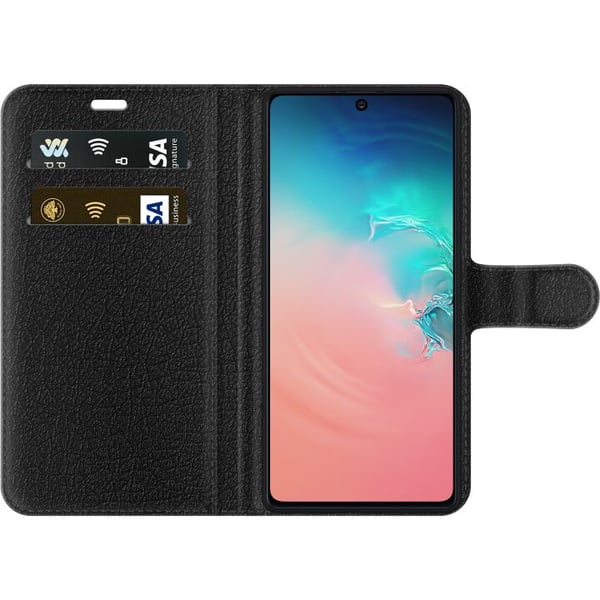 Kompatibelt Lommeboketui til Samsung Galaxy S10 Lite Manchester United logo våpenskjold fotball klubb Premier League Red Devils plakat retro hvit grø