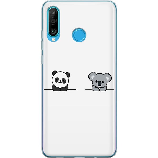 Kompatibelt Mobilskal till Huawei P30 lite Panda Koala