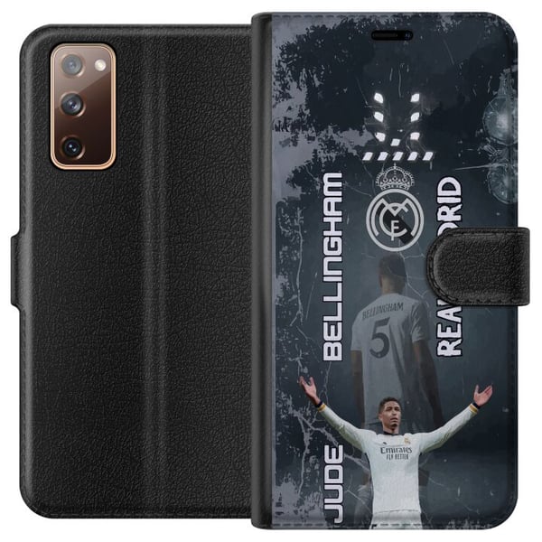 Kompatibelt Lommeboketui til Samsung Galaxy S20 FE Jude Bellingham Real Madrid England ungt midtbanefenomen som kombinerer kraft, inspirasjon, teknik Kompatibelt Lommeboketui til Samsung Galaxy S20 FE Jude Bellingham Real Madrid England ungt midtbanefenomen som kombinerer kraft, inspirasjon, teknik