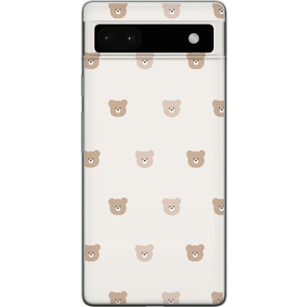 Yhteensopiva Puhelinkuori Google Pixel 6a Teddy-tausta - söpöt teddykarhut pehmeällä taustalla