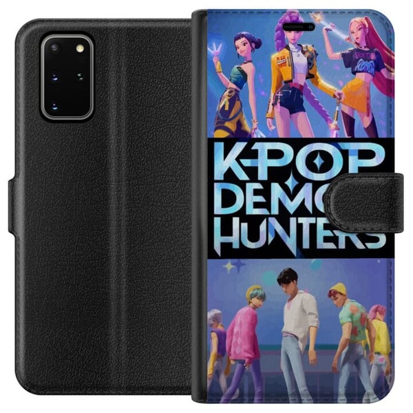 Kompatibelt Plånboksfodral till Samsung Galaxy S20+ Kpop Demon Hunters koreansk idol band poster anime gaming fantasy cartoon retro style fanart desi