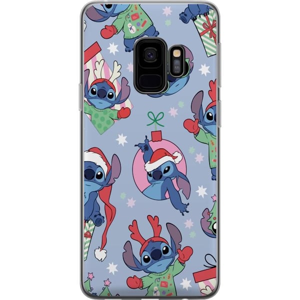 Kompatibelt Mobilskal till Samsung Galaxy S9 Disney Stitch Christmas pattern – söt Stitch juldesign med tomteluvor, renhorn och blå bakgrund Kompatibelt Mobilskal till Samsung Galaxy S9 Disney Stitch Christmas pattern – söt Stitch juldesign med tomteluvor, renhorn och blå bakgrund