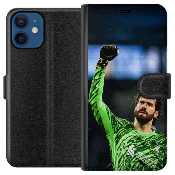 Yhteensopiva Lompakkokotelo Apple iPhone 12 mini Alisson Liverpool Brasilian ainoa maalivahti listalla jalkapallo maalivahti reaktiokykyinen vakaa lu