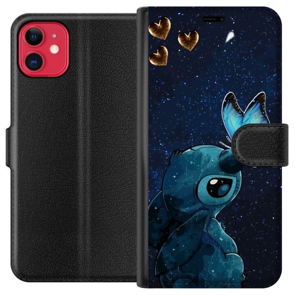 Kompatibel Tegnebogsetui til Apple iPhone 11 Stitch sommerfugl Kompatibel Tegnebogsetui til Apple iPhone 11 Stitch sommerfugl