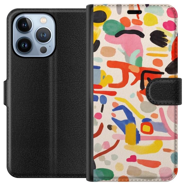 Yhteensopiva Lompakkokotelo Apple iPhone 13 Pro Leikkisä värien räjähdys modernilla abstraktilla tyylillä Yhteensopiva Lompakkokotelo Apple iPhone 13 Pro Leikkisä värien räjähdys modernilla abstraktilla tyylillä