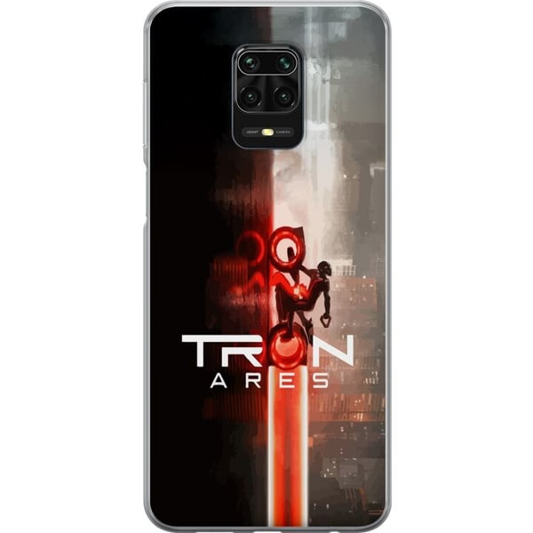Kompatibel Mobilcover til Xiaomi Redmi Note 9S Tron Ares elektrisk gitterstil, moderne sci-fi-design med stærke farver, lyseffekter og digital stemni
