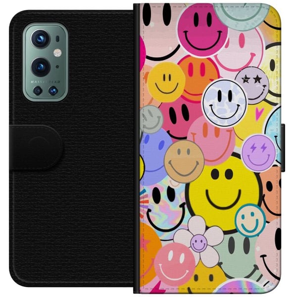 Kompatibel Tegnebogsetui til OnePlus 9 Pro Gladde Ansigter