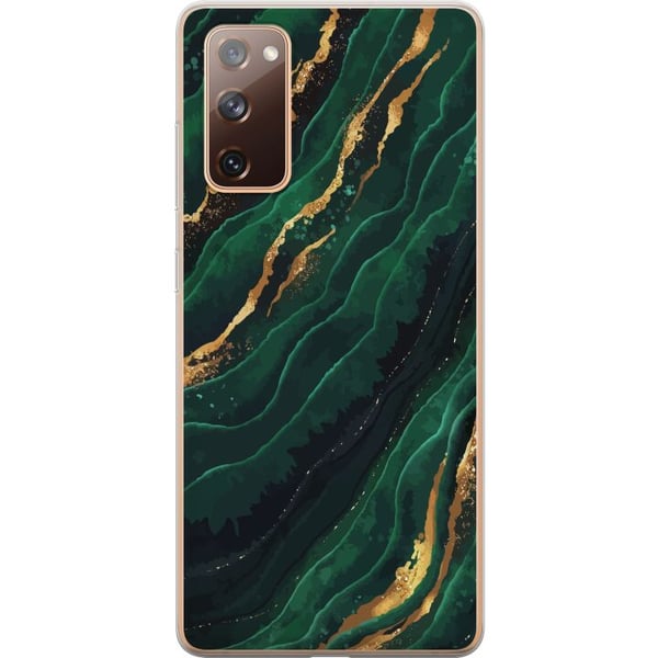 Kompatibelt Mobilskal till Samsung Galaxy S20 FE Marmor Guld Grön