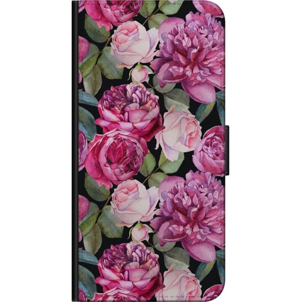 Kompatibel Tegnebogsetui til Sony Xperia 10 Blomster