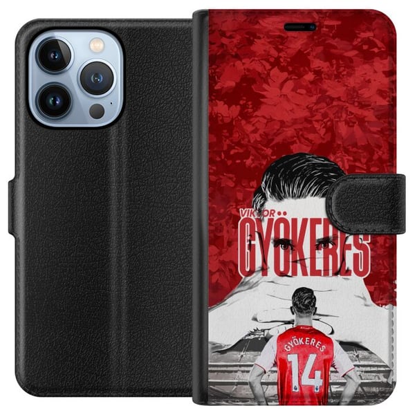 Yhteensopiva Lompakkokotelo Apple iPhone 13 Pro Viktor Gyökeresin voimakas jalkapalloaihe punaisessa sävyssä, täynnä energiaa ja intohimoa Yhteensopiva Lompakkokotelo Apple iPhone 13 Pro Viktor Gyökeresin voimakas jalkapalloaihe punaisessa sävyssä, täynnä energiaa ja intohimoa