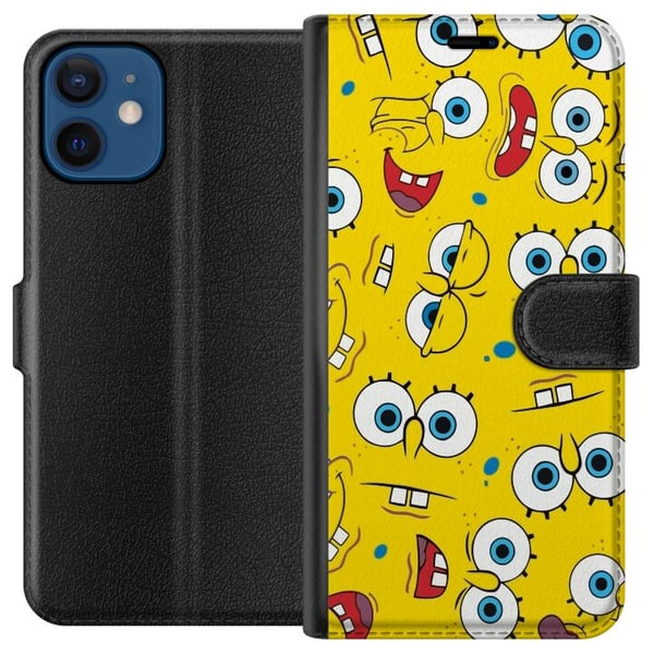 Kompatibelt Lommeboketui til Apple iPhone 12 mini SvampeBob Firkant