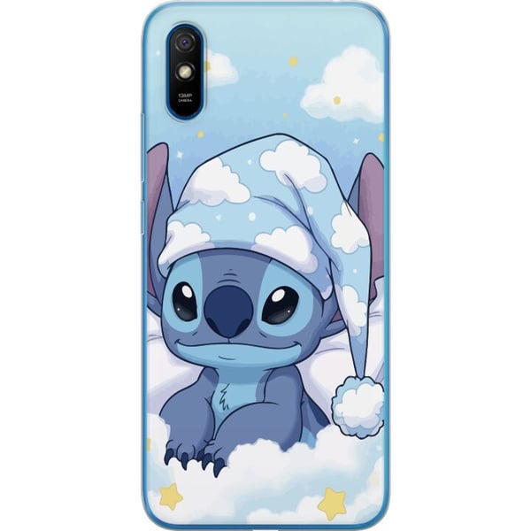 Kompatibelt Mobildeksel til Xiaomi Redmi 9A Stitch godnatt skyer sovende søt leggetid skyer kawaii koselig blå figur myk estetisk plakat